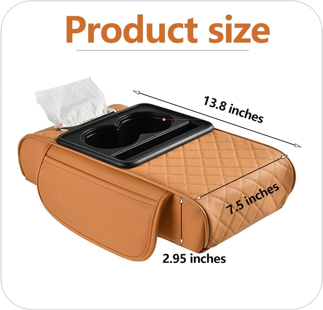 Car Console Armrest Pad with Storage – Universal Fit