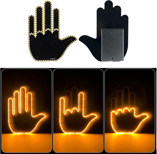 LED Signal Strip for Cars – Palm & Finger Gestures with Remote