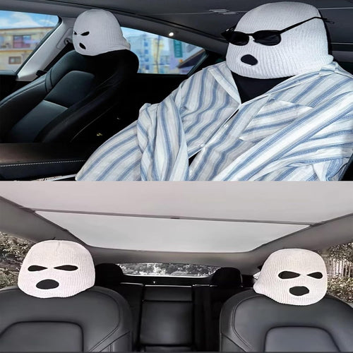 Full Face Car Headrest Balaclava – Prank-Ready & Festive Fun