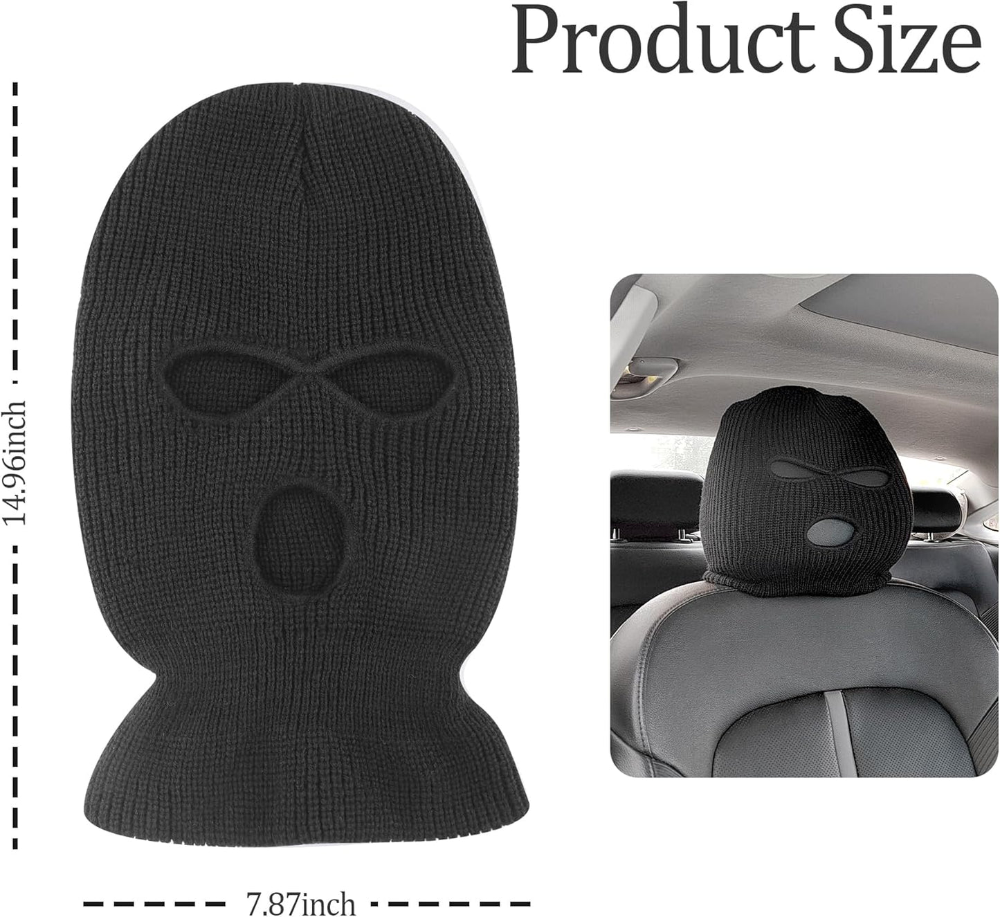 Full Face Car Headrest Balaclava – Prank-Ready & Festive Fun