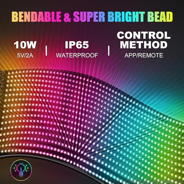 Scrolling Advertising LED Sign USB 5V Bluetooth